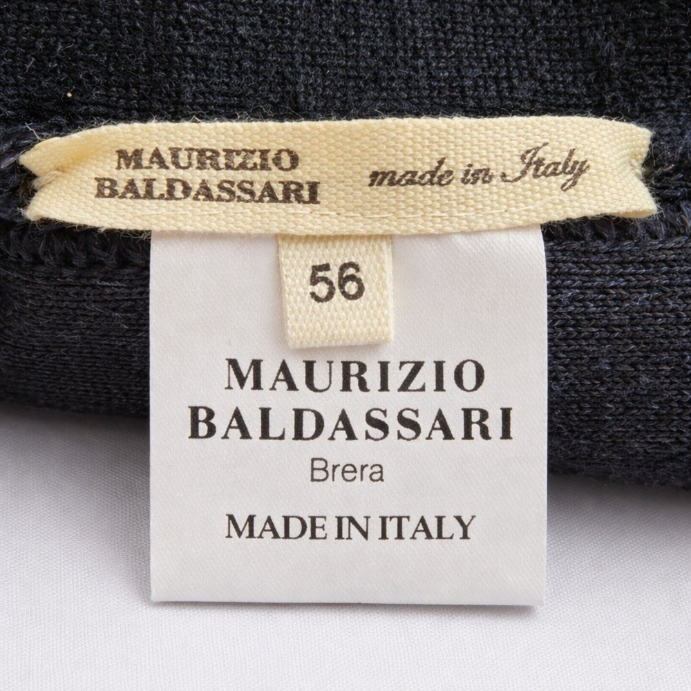 Maurizio Baldassari Reversible Black Gray Wool Jacket Cardigan XL 56 Italy Luxe - Picture 4 of 8